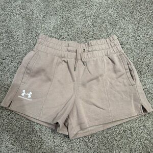 Under Armour Tan Athletic Shorts with Elastic Waistband